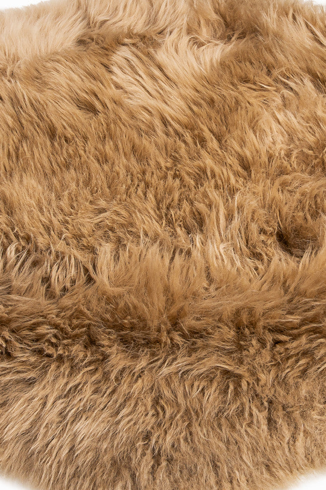 Milan Shearling Single Sheepskin Rug 2'x3', Morchella