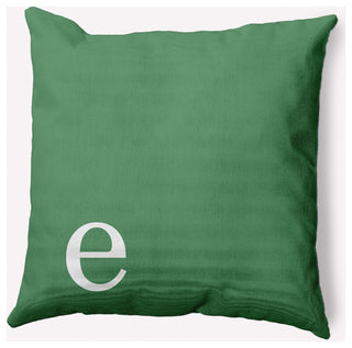 20" x 20" Modern Monogram Indoor/Outdoor Polyester Throw Pillow, Sage