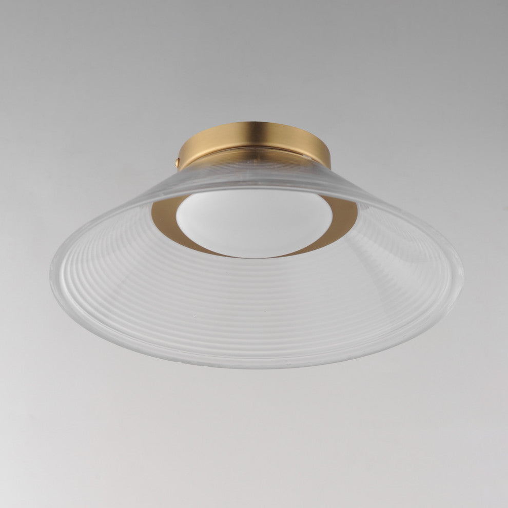 ET2 E22082-144 Jensen 12"W Semi-flush Ceiling Fixture - Satin Brass