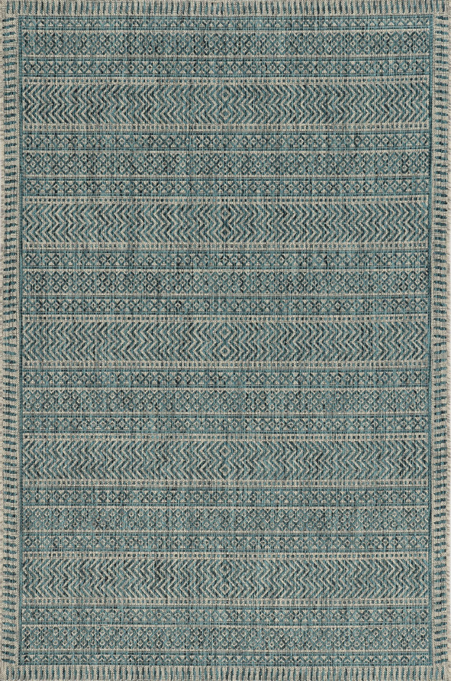 KAS Provo 5755 Teal Horizon Area Rug, 5'3"x7'7"