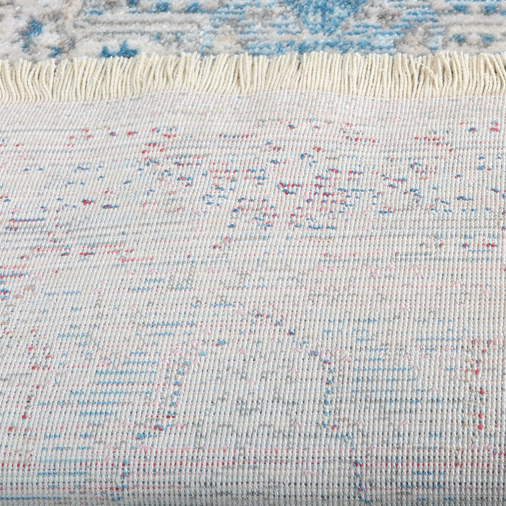 MACHINE MADE POLYESTER AREA RUGS  -Gray Blue Color, Oriental ,Living room rugs