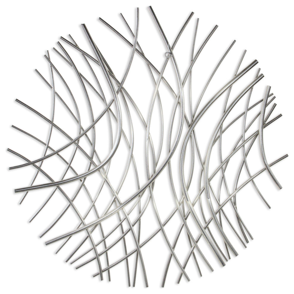Eleni Large Abstract Wall Decor - Silver