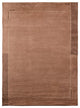 Hand Knotted Tibbati Wool Area Rug Contemporary Brown