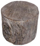 Benzara BM158297 Round Tree Stump Cement Stool, Brown