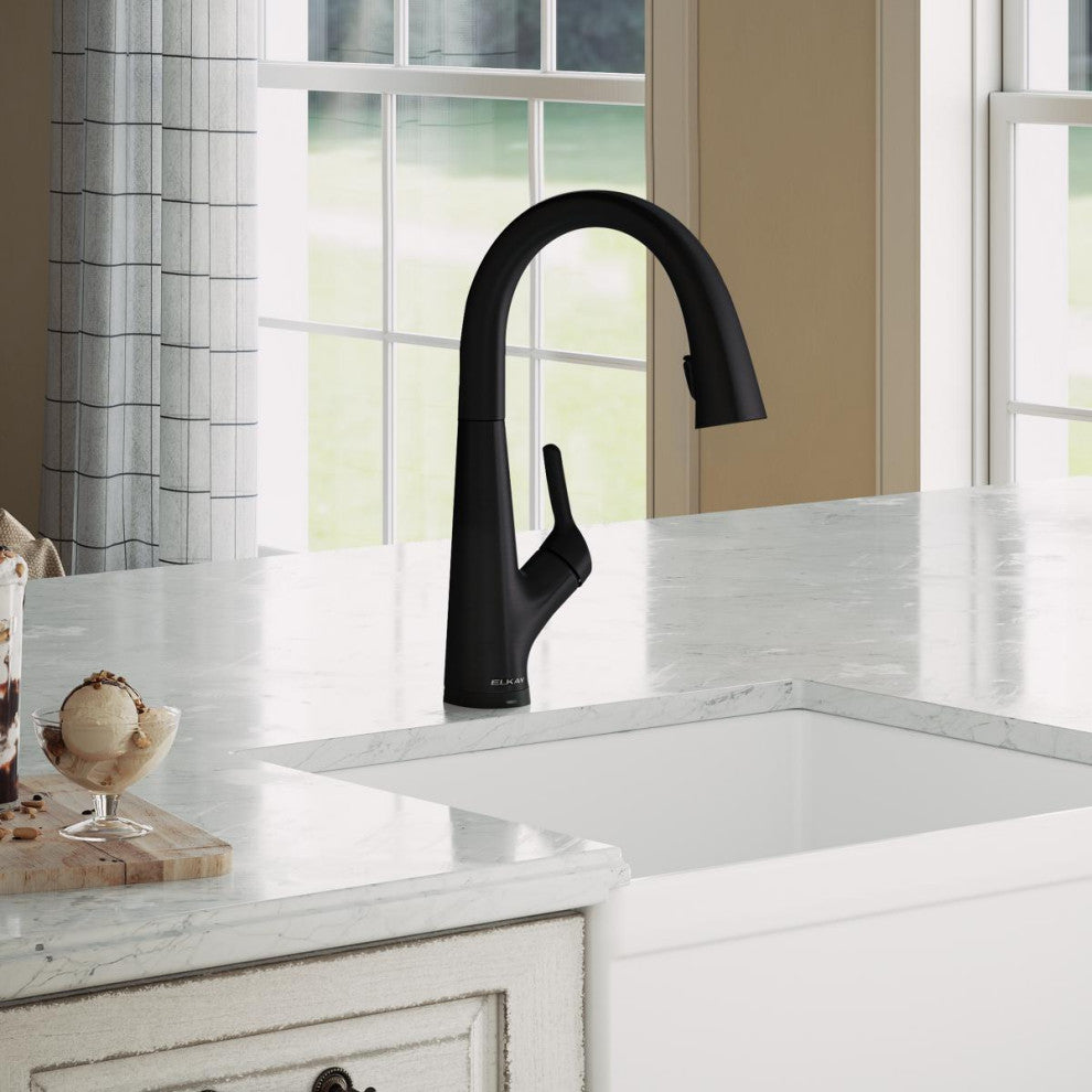 Avado Single Hole 2-in-1 Kitchen Faucet with Filtered Drinking Water, Matte Blac