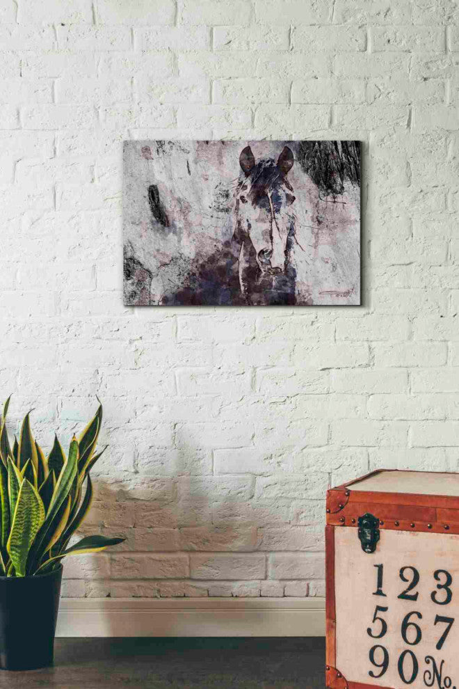 Epic Graffiti 'Mustang Horse 22' by Irena Orlov, Giclee Canvas Wall Art, 26"x18"