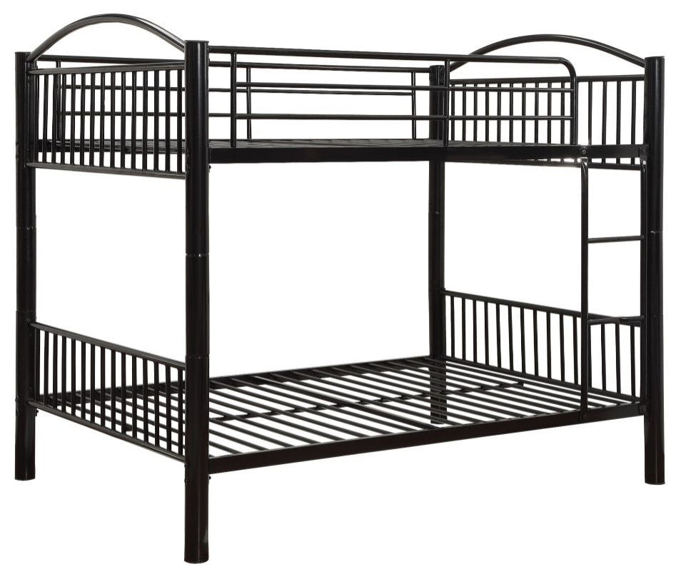 Logan Metal Bunk Bed, Black, Full/Full