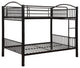 Logan Metal Bunk Bed, Black, Full/Full