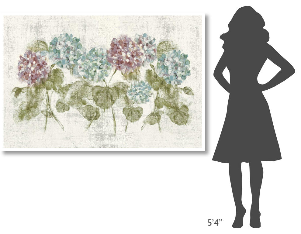 "Vibrant Row of Hydrangea No Border" Digital Paper Print by Cheri Blum, 62"x42"