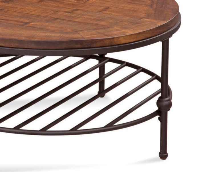 Emery Round Cocktail Table - Distressed Rust