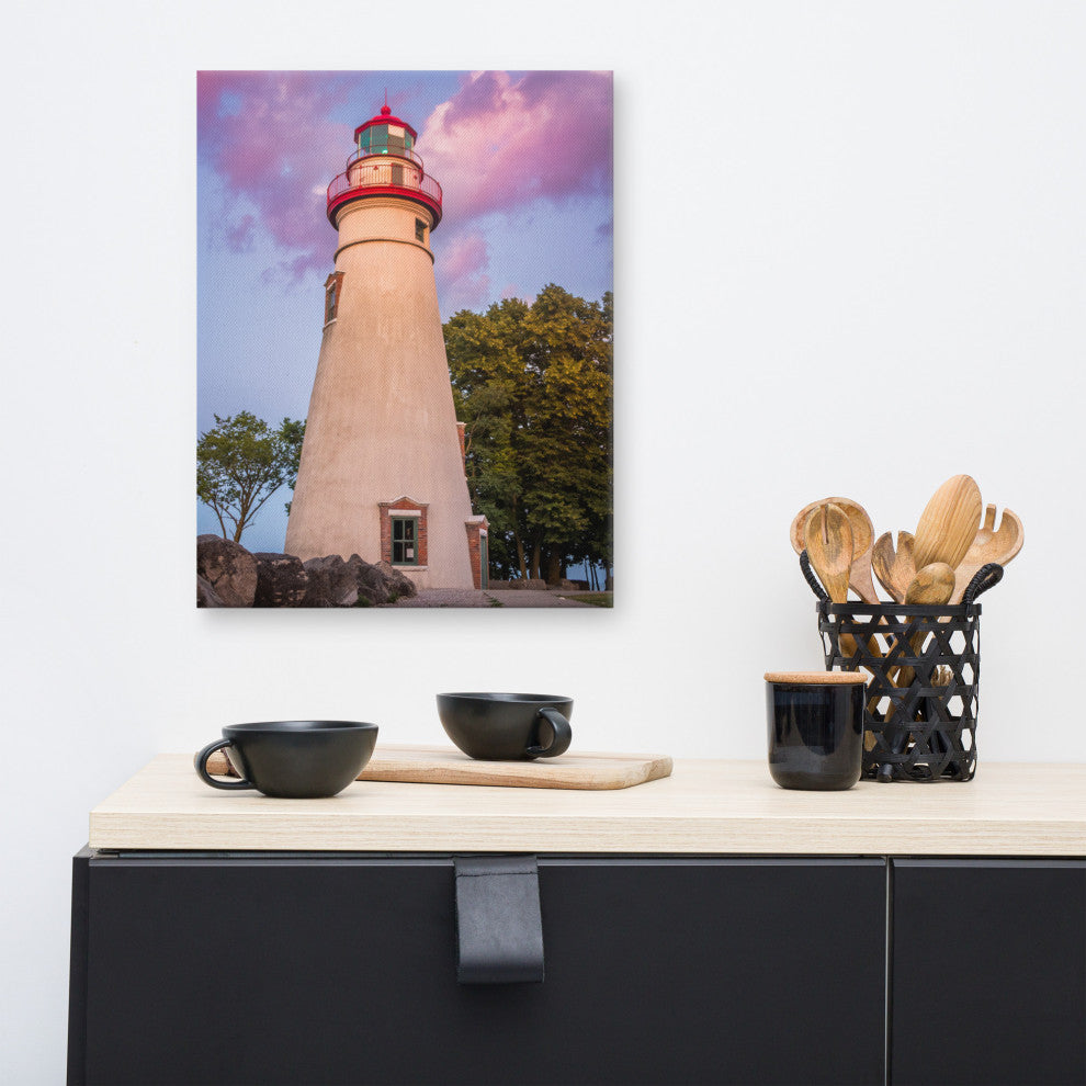 Marblehead Lighthouse at Sunset Coastal Landscape Canvas Prints, 16" X 20"