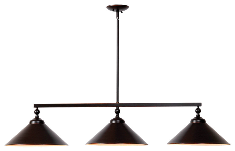 Kenroy 93247ORB 3-Light Island Pendant, Conical