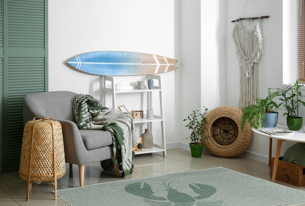 Lobster Nautical Chenille Rug