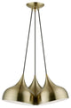 Livex Lighting 3 Light Antique Brass Cluster Pendant