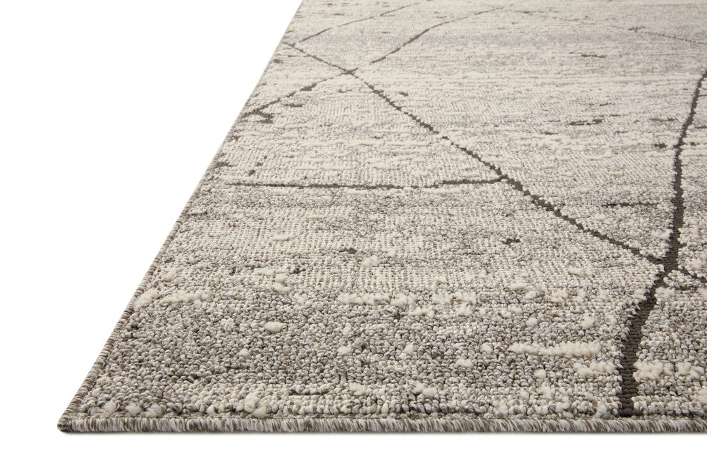 Loloi II Fabian Grey/Charcoal 7'10"x7'10" Square Area Rug