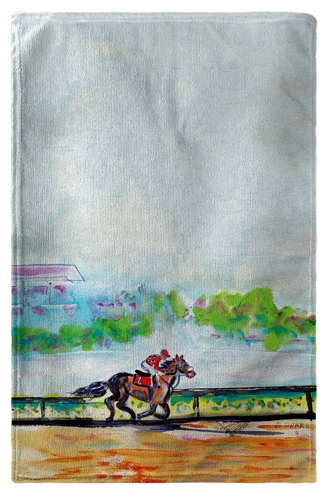 Betsy Drake Inside Track Beach Towel