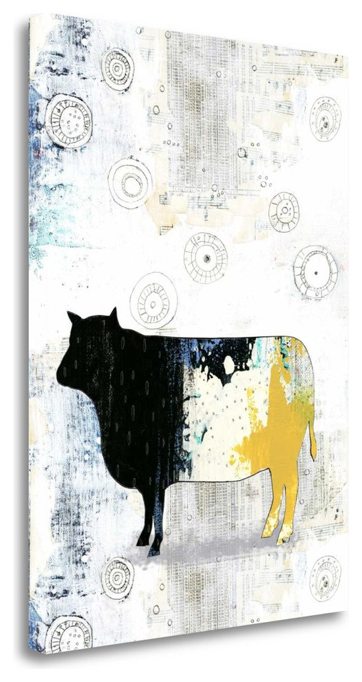 "Cow" By Sarah Ogren, Giclee Print on Gallery Wrap Canvas, Ready to Hang