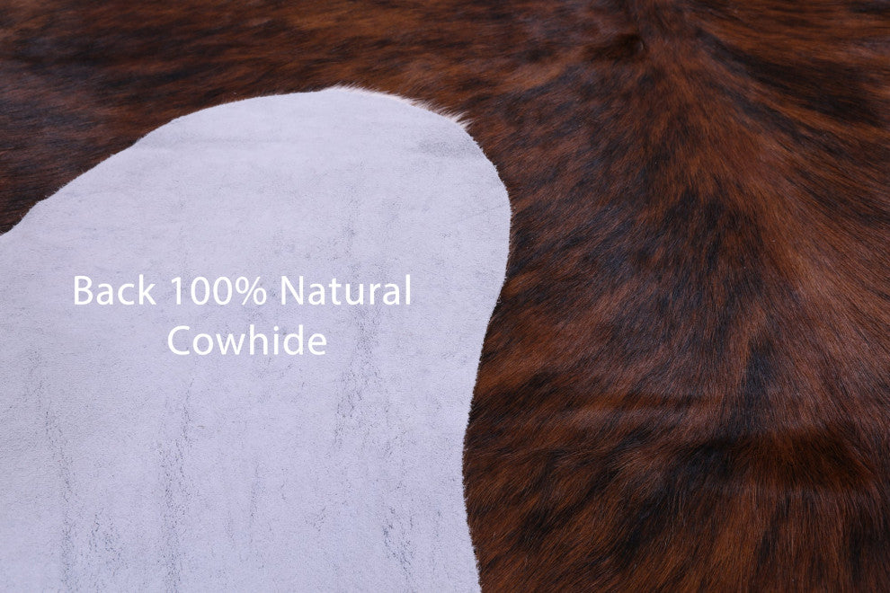 Organic Natural Hair-On Cowhide Area Rug 6' 8" X 5' 8" C1457
