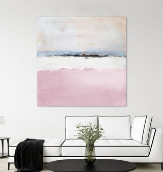 Pink Sea Abstract - 84 x 84 by Lanie Loreth