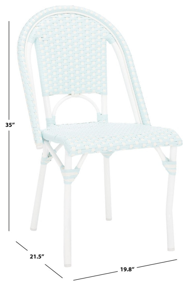 Safavieh California Side Chair, Baby Blue / White