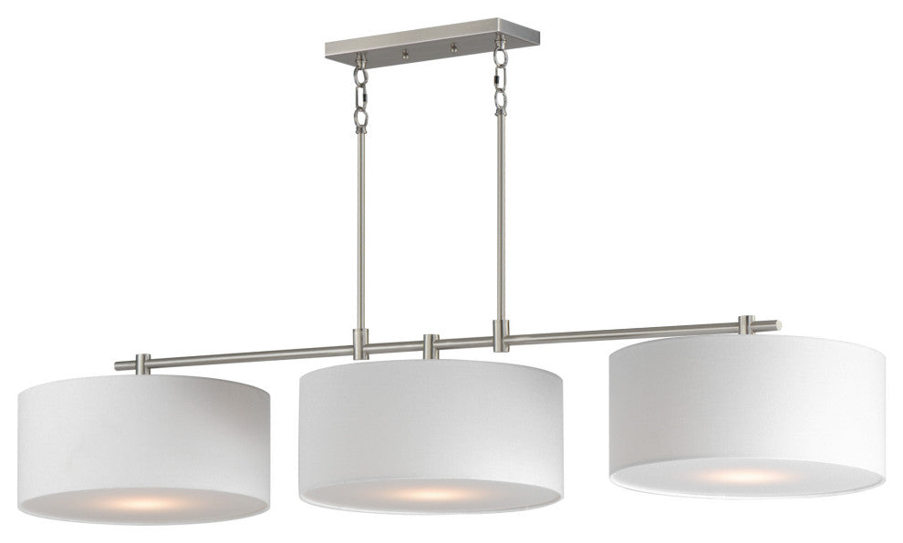 Maxim 10017WL Bongo 3 Light 60"W Linear Pendant - Satin Nickel
