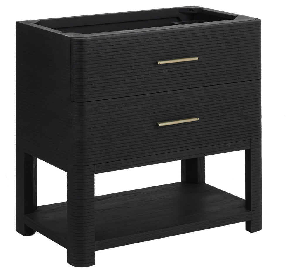 Lucian Bath Vanity, Carbon Oak, 36", No Top