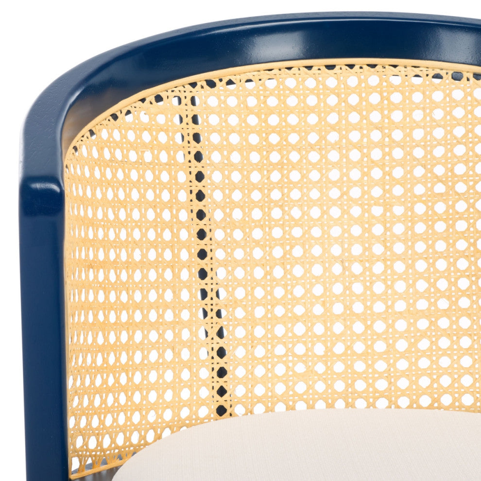 Safavieh Edan Dining Chair, Navy/White