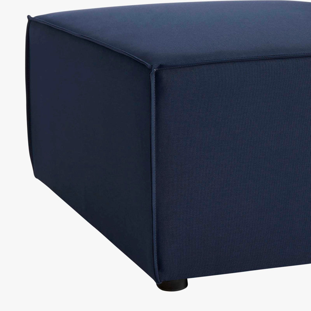 Lounge Sectional Sofa Set, Fabric, Blue Navy, Modern, Outdoor Patio Cafe Bistro
