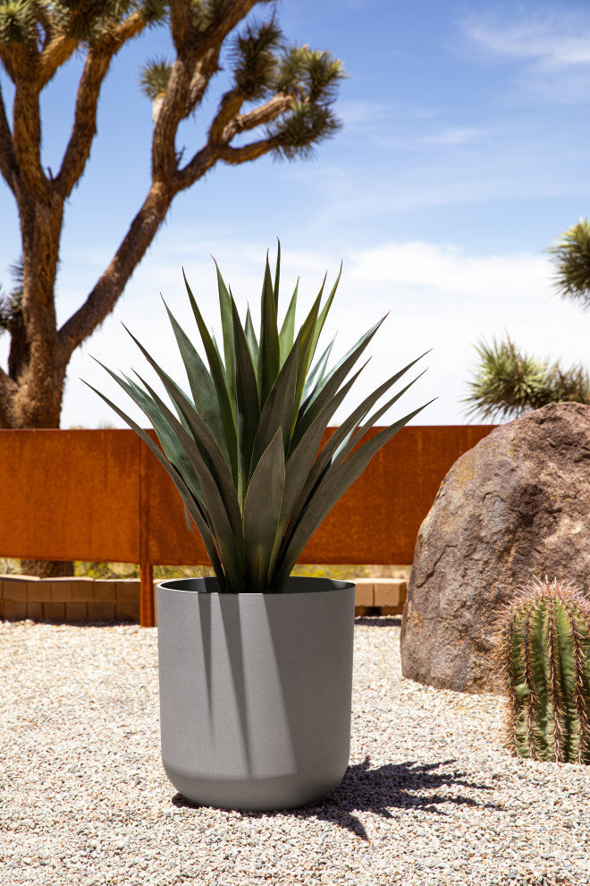 Pure Series Kona Planter, Grey, 20", 2 Pack