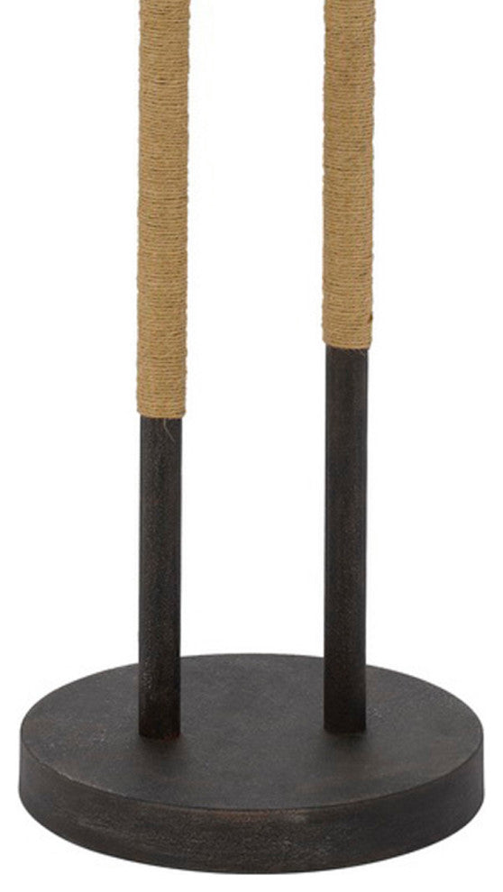 Benzara BM272216 60" Metal Tree Branch Base Floor Lamp, Dimmer, Black