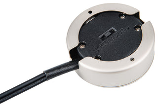 LED Puck Light, Brushed Nickel, Single 6" Lead Wire/6' Power Cord