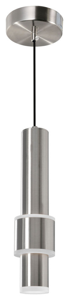 Lena LED Integrated Mini Pendant With Satin Nickel Finish