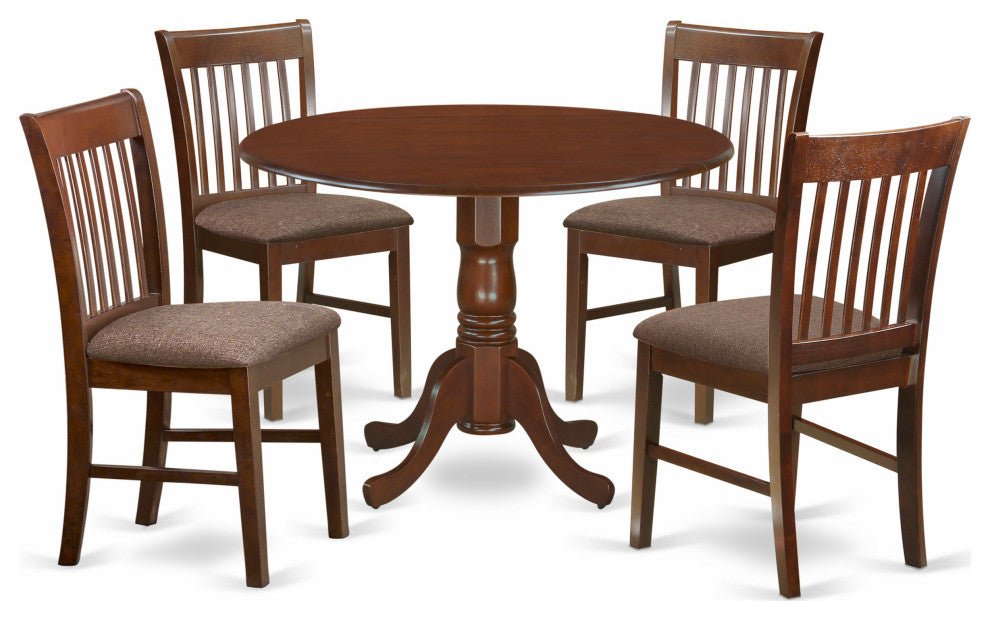 5 Pc Small Kitchen Table Set -Round Table And Dinette Chairs