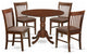 5 Pc Small Kitchen Table Set -Round Table And Dinette Chairs