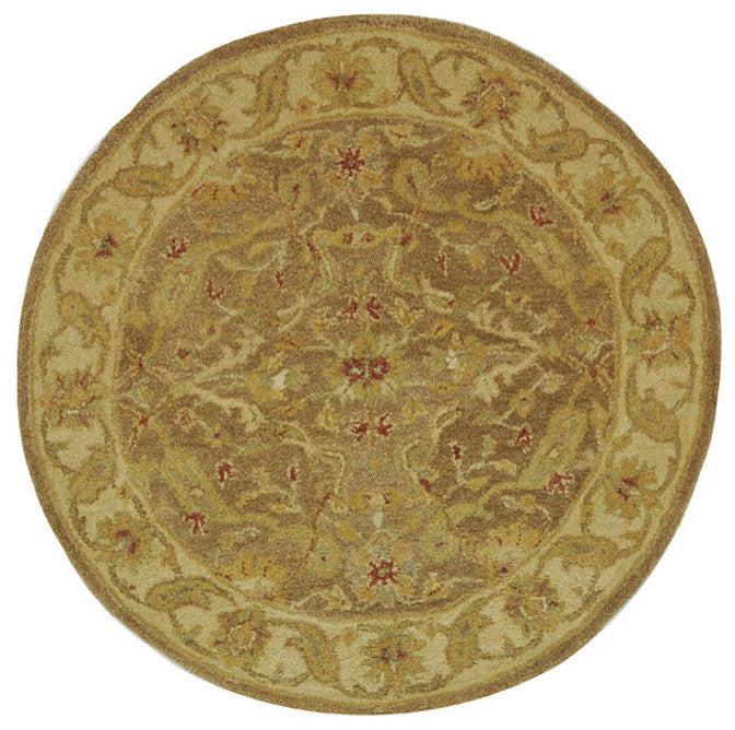 Safavieh Antiquities at311a Rug, Brown/Gold, 8'0"x8'0" Round