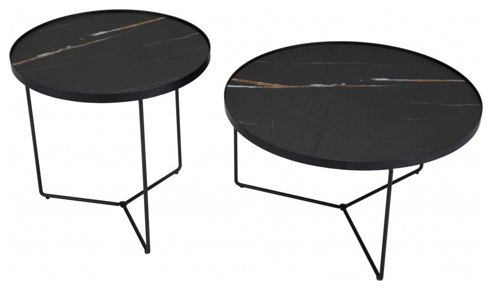 Set of 2 Harrison Coffee Tables Black