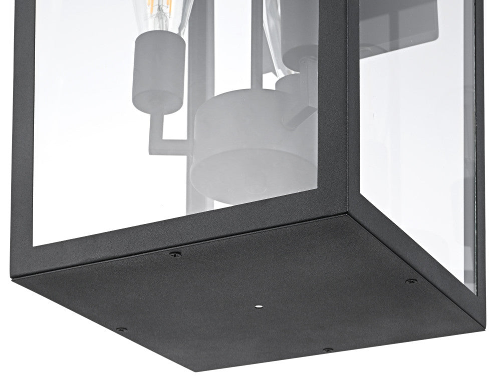 Home Living 12" Outdoor Wall Sconce, Black