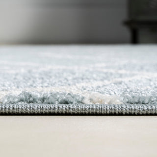 Tumbling Blocks Modern Geometric Light Blue/White 3'x5' Area Rug