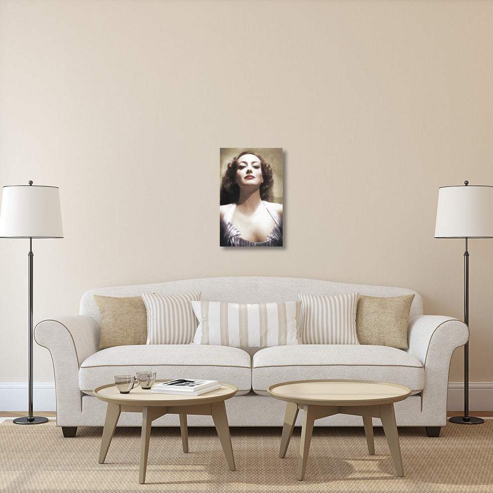 "Joan Crawford" Stretched Canvas Giclee by Hollywood Photo Archive, 19x30"
