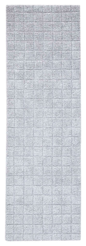 Manhattan Squares Area Rug, Gray, 2'6"x8'