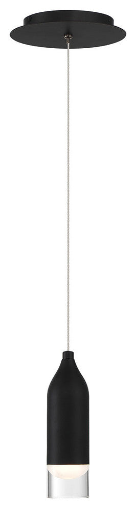 Action 8" LED Mini Pendant 3000K, Black