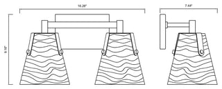 Z-LITE 2-Light Vanity, Brushed Nickel