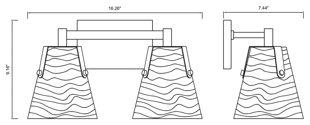 Z-LITE 2-Light Vanity, Brushed Nickel