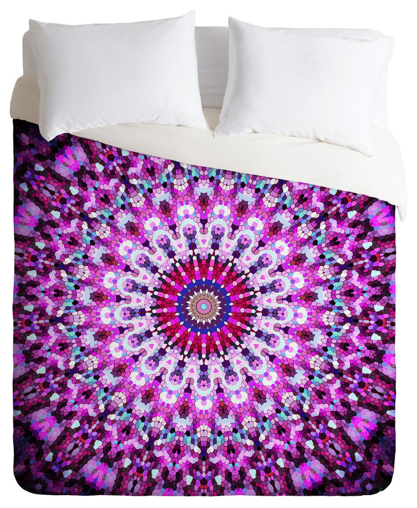 Deny Designs Monika Strigel Pink Arabesque Duvet Cover-Lightweight