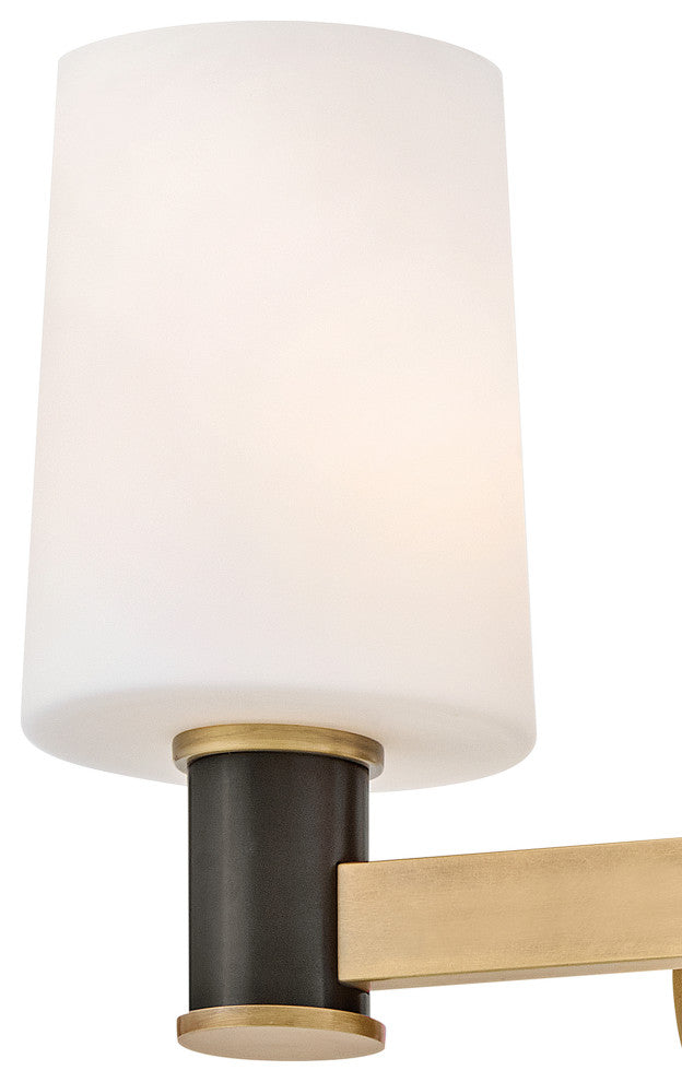 Hinkley Declan Small Two Light Vanity, Heritage Brass