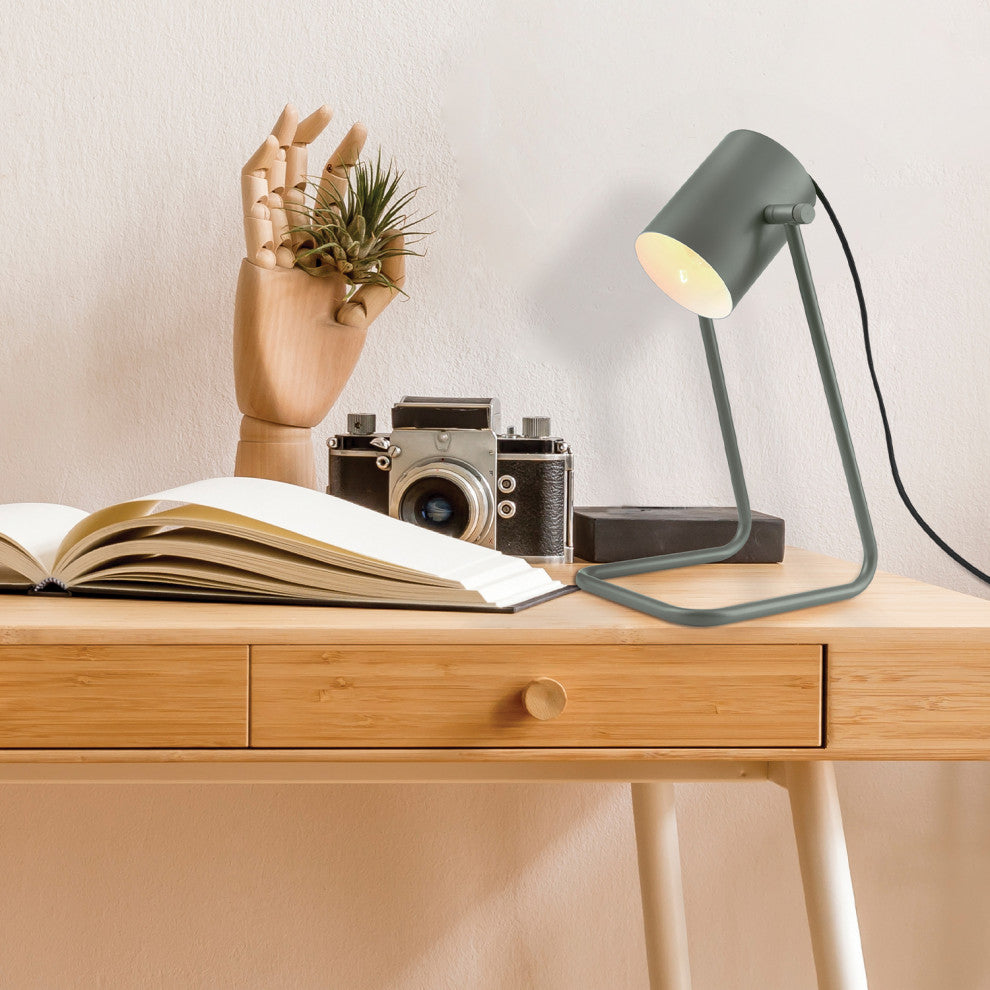 Sahara 14" Matte Green Swing Shade Desk Lamp