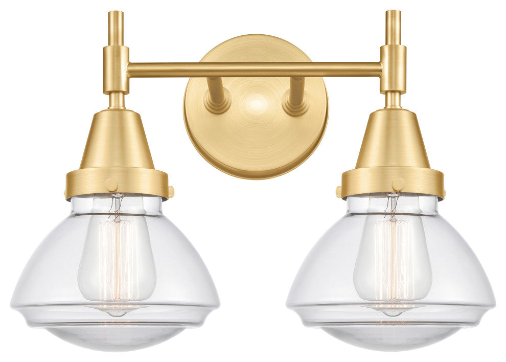 Innovations 447-2W-SG-G322-LED 2-Light Bath Vanity Light, Satin Gold