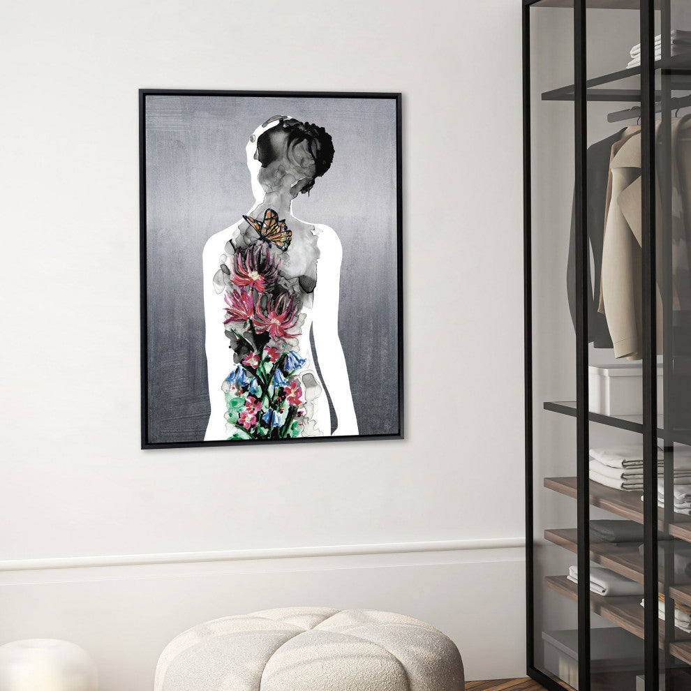 Silhouette in Bloom II Canvas