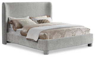 Penny Bed, Gray, Full, Chenille Fabric