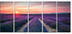 "Endless Rows of Lavender Flowers" Modern Landscape Wall Art, 5 Panels, 60"x28"